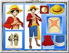 One Piece Monkey D. Luffy 2 Years Later Cosplay Costume + Gift
