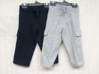 K72 NEW Boys GARANIMALS Navy Gray Pants 18 24 3T NWT  