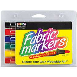 Uchida Broad Tip Fabric Markers (Pack of 6)  