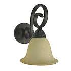 OIL RUBBED BRONZE AND TRUSCAN SCAVO GLASS WALL SCONCE 7 x 11 *NIB*