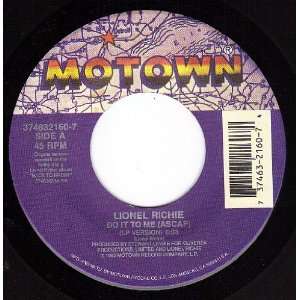  Do It To Me (NM 45 rpm) Lionel Richie Music