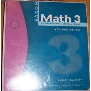  Math 3 An Incremental Development; Teachers Edition 