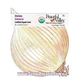  Organic Onion Seed Pack, Valencia Patio, Lawn & Garden