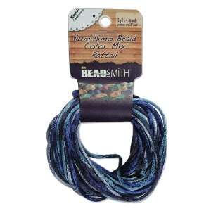  2mm Satin Rattail Braiding Cord Blue Tones 6 Yards For 