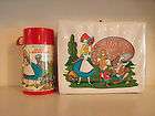 Vintage 1974 ALICE IN WONDERLAND VINYL LUNCHBOX WITH THERMOS MINT 