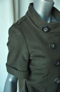 BURBERRY Military*CASHMERE*Runway Dress Coat Jacket S  