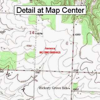 USGS Topographic Quadrangle Map   Seneca, Missouri (Folded/Waterproof 