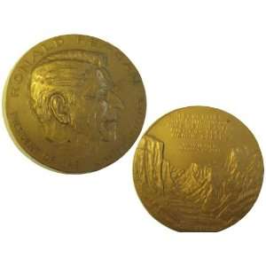  Ronald Reagan Bronze Presidential Medal; Huge 3 In 