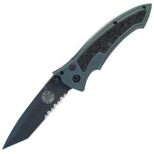   of Defense   STT685, Tanto Blade, Black, Serrated: Sports & Outdoors