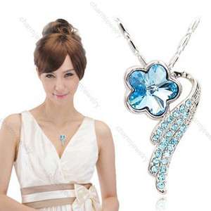 Fashion Elegant Exquisite Mixed Charms Plum Flower Rhinestone Necklace 