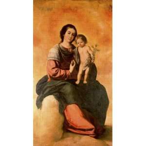   paintings   Francisco Zurbaran   24 x 44 inches   Virgen del Rosario