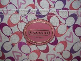 Coach Heritage Bias Pink Heart Tote / Shopper / Shoulder Bag/ NWT 