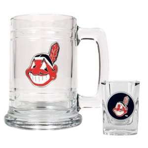  Cleveland Indians Primary Logo Boilermaker Set: Sports 