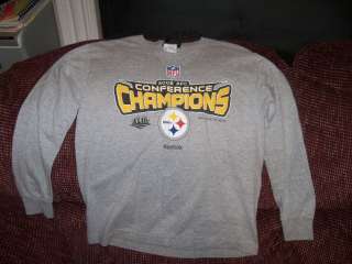 Pittsburgh Steelers Gray Long Sleeve shirt Size Medium boys  