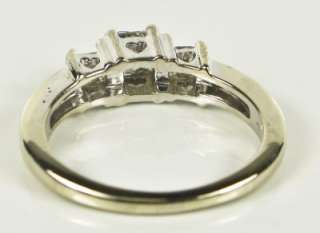   14k White Gold 2/3ct H SI2 Princess Cut Diamond Engagement Ring 3.7g