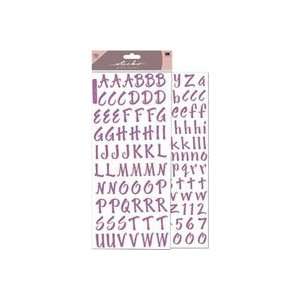 Sticko Glitter Alphabet & Number Stickers 2/sheets/pkg lavender 3 Pack