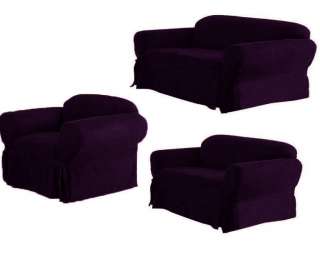   Soft Micro Suede New Sofa + Loveseat + Chair Slip Cover Couch  