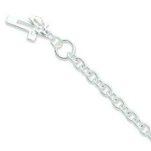  Sterling Silver Cross Bracelet Jewelry