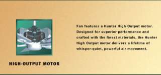 HUNTER 52 Ceiling Fan OUTDOOR WET RATED WHITE HR 21955 049694219558 