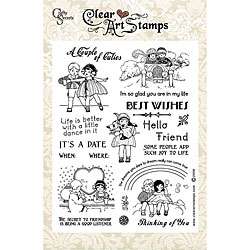   Secrets Couple of Cuties Large 8x6 inch Stamp Set  