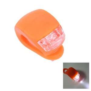   White LED Light with Orange Silicone for Bicycle