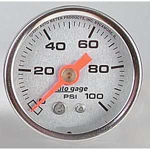  AutoMeter Pressure Gauge, 0 100 Psi Automotive