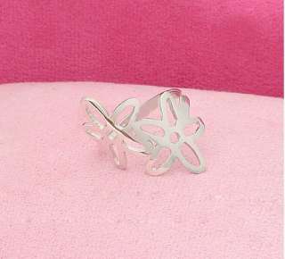Gk4504 New Fashion Jewelry Womens Silver Double Flower Ring  