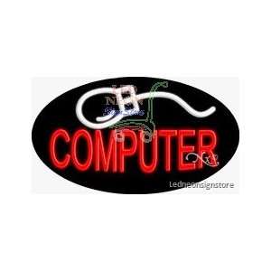 Computer Neon Sign 17 inch tall x 30 inch wide x 3.50 inch wide x 3.5 