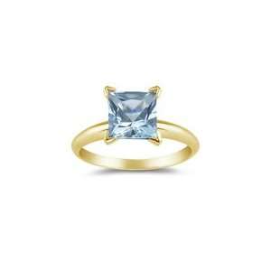  0.65 Cts Aquamarine Solitaire Ring in 14K Yellow Gold 6.0 