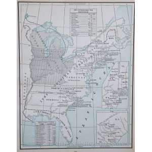  Peoples Map of the Original United States (1887) Office 