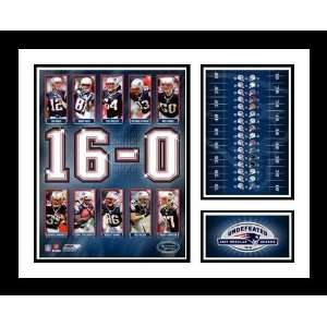 New England Patriots NFL Framed Perfect Undefeated 16 0 Regular Season 