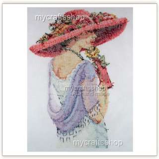 PREORDER FINISHED COMPLETED CROSS STITCH Lady  