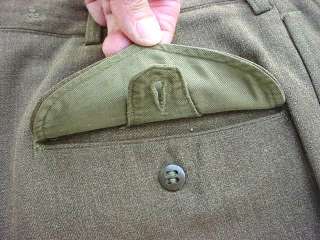   US Army Wool OD Field Combat Trousers Pants Korean War 32 Waist M 52