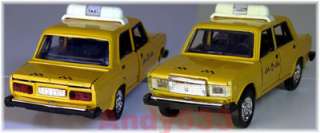 vaz lada 2107 riva russian yellow taxi cab 1 43