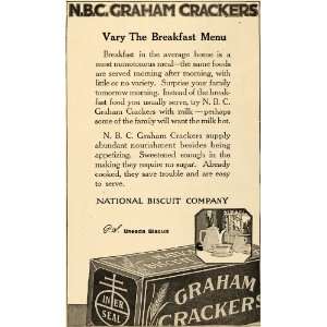 1918 Ad N B C Graham Crackers National Biscuit Company   Original 