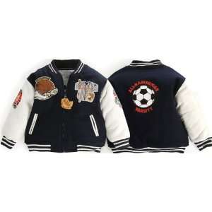   and Away Boys 5 Patch Navy Letterman Sports Jacket
