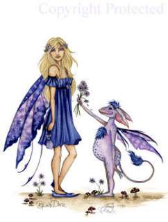 Blind Date Amy Brown 5X7 Fairy and Dragon Art Card  