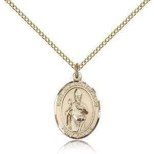  Gold Filled St. Saint Augustine of Hippo Medal Pendant 3/4 