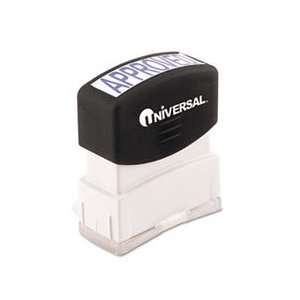  MESSAGE STAMP, APPROVED, PRE INKED/RE INKABLE, BLUE: Office Products