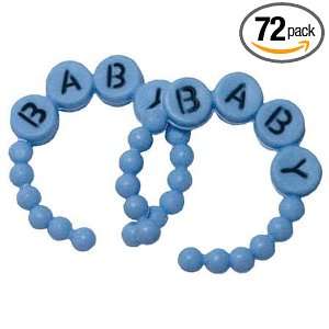  Blue Baby Bracelet Baby Shower Favors   Pkg of 72: Health 