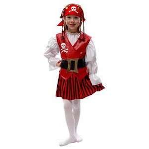  Pretend Pirate Girl Child Halloween Costume: Toys & Games
