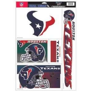   Texans Decal Sheet Car Window Stickers Cling: Sports & Outdoors