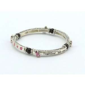  Breast Cancer Awareness Designer Bangle Bracelet: Jewelry