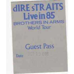  Dire Straits Original Backstage Pass 1985