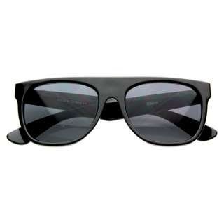 Super Retro Flat Top Wayfarer Sunglasses 8066 BLACK New  