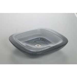   Toric Cast Glass Bathroom Vessel Sink in Ice