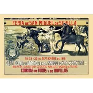  Sevilla Feria de San Miguel 24X36 Canvas