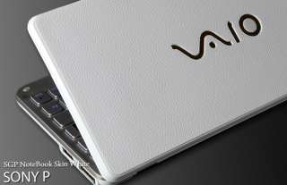 Sony VAIO P Series Laptop Cover Skin   White Leather  