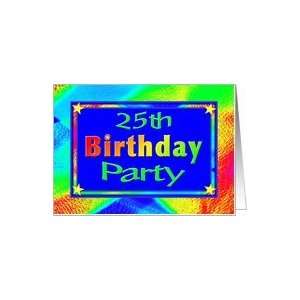    25th Birthday Party Invitation Bright Lights Card: Toys & Games