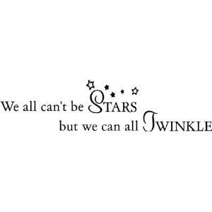 We all cant be stars but we can all twinkle cute nursery wall art 
